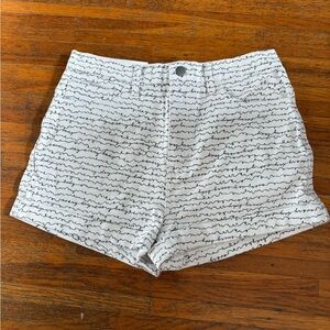 American Apparel NWT White Patterned Women's Shorts 28 High Waist